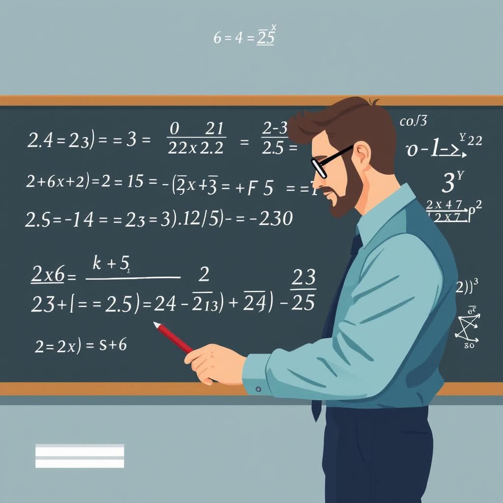 mathematician working on equation