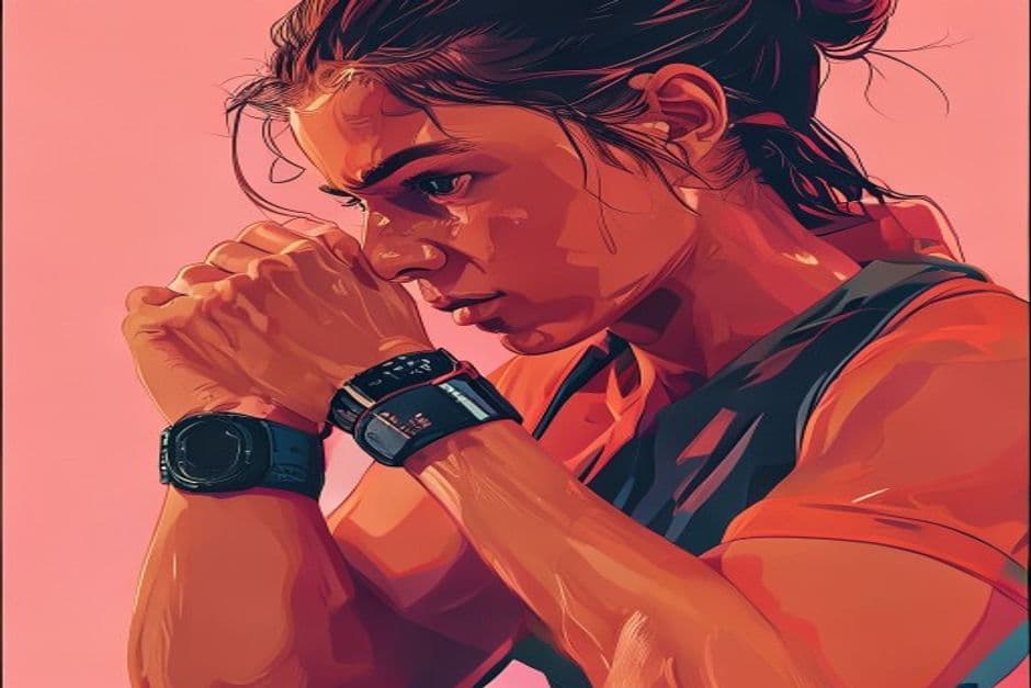 Apple Watch on wrist during exercise