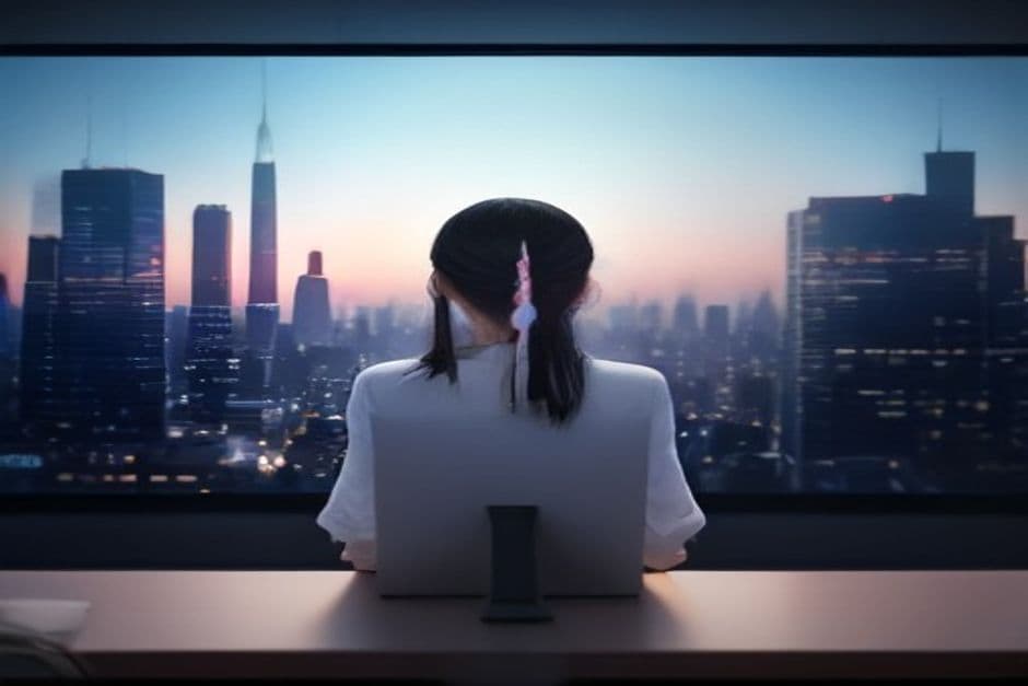 AI news site on computer screen